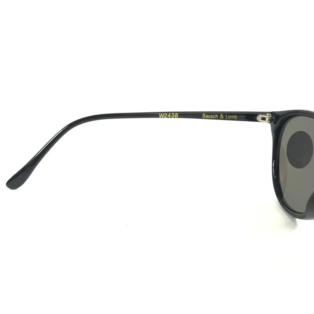 Vintage i's by Bausch & Lomb Sunglasses W2438 Polished Black wth Gray Lenses